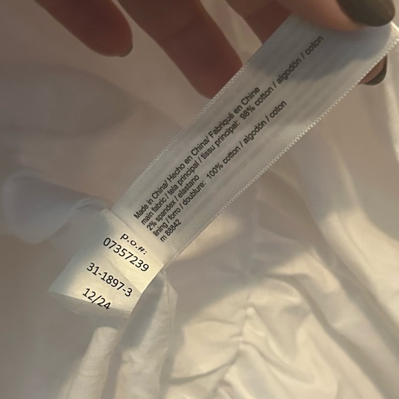 Eloquii Women's White Mini Skirt Bubble Hem size 18 - Picture 3 of 6